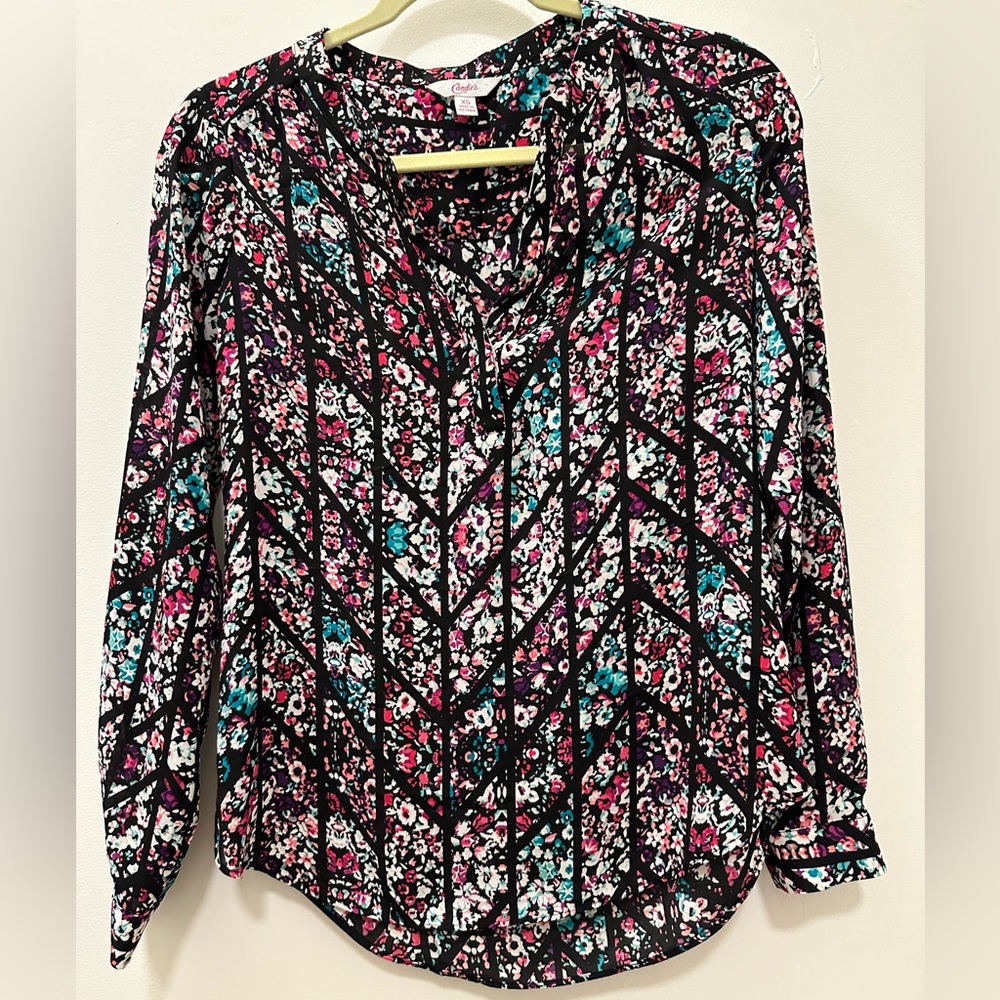 Candies Colorful Women’s Blouse EUC Size XS